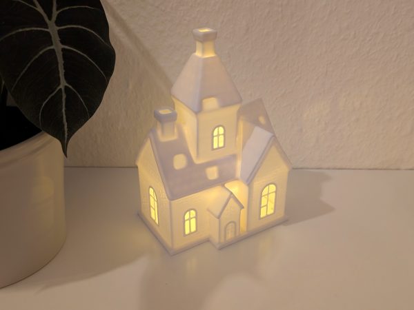 ev3d2 3D Baskı Dekoratif Ev Seti | LED Mumluk | 3D Print Evi